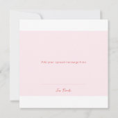 Teddy Bear Carte de remerciements rose (Dos)