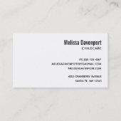 Teddy Bear Carte de visite (Dos)