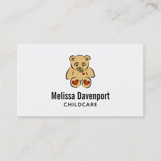 Teddy Bear Carte de visite (Devant)