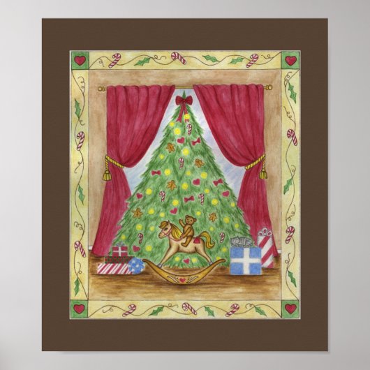 Teddy Bear Christmas Tree Poster (Voorkant)