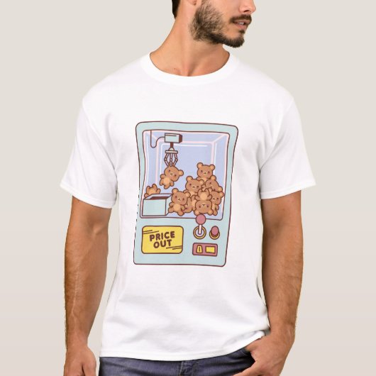 TEDDY BEAR CLAW MACHINE T-SHIRT (Voorkant)