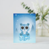 Teddy Bear - Cool Blue Briefkaart (Staand voorkant)