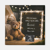 Teddy Bear Cozy Night Zwangerschapsaankondiging ca Magneet (Voorkant)