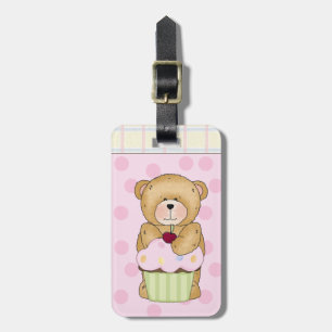 Teddy Bear Cupcake Party Bagagelabel