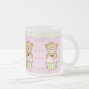 Teddy Bear Cupcake Party Matglas Koffiemok