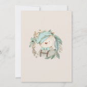 Teddy Bear Cute Baby shower for Boy Kaart (Achterkant)