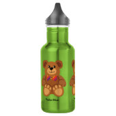 Teddy Bear Cute Kids Bouteille d'eau avec nom (Gauche)