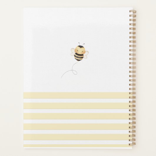 Teddy bear cute school planner with honey pot (Dos)
