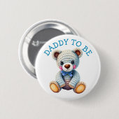 Teddy Bear | Daddy to Be Baby Shower Ronde Button 5,7 Cm (Voorkant /achterkant)