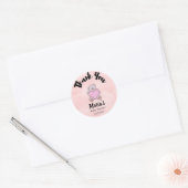 Teddy Bear Dank je Baby shower Ronde Sticker (Envelop)