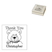 Teddy Bear Dank u Rubber Stamp Rubberstempel (Gestempeld)