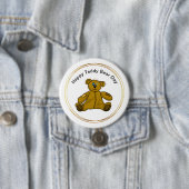 Teddy Bear Day Button met gebarsten Beer (In situ)