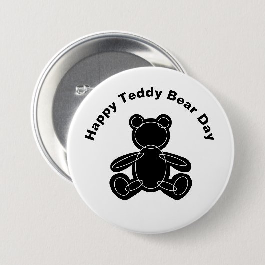 Teddy Bear Day Outline Button (Voorkant /achterkant)