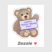 Teddy Bear Day Sticker (Vel)
