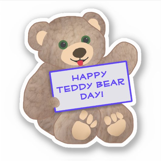 Teddy Bear Day Sticker (Voorkant)