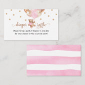 Teddy Bear Diaper Raffle Baby shower Enclosure Car Informatiekaartje (Voorkant / Achterkant)