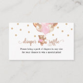 Teddy Bear Diaper Raffle Baby shower Enclosure Car Informatiekaartje (Voorkant)