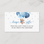 Teddy Bear Diaper Raffle Baby shower Enclosure Car Informatiekaartje (Voorkant)