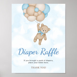 Teddy Bear Diaper Raffle Poster