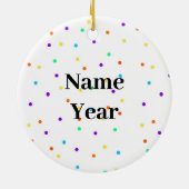 Teddy Bear Doctor Kinderarts Naam Ornament (Achterkant)