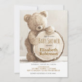 Teddy Bear Douche Invitation personnalisée (Devant)