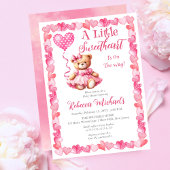 Teddy Bear Een Kleine Liefje Meisje Baby shower Kaart
