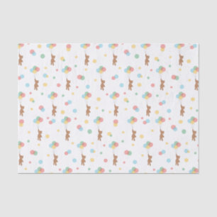 Teddy Bear en Balloons Cute Pattern Baby Gift Tissuepapier