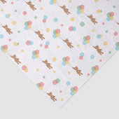 Teddy Bear en Balloons Cute Pattern Baby Gift Tissuepapier (Detail)