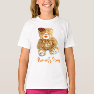 Teddy Bear en Butterfly T voor meisjes T-shirt