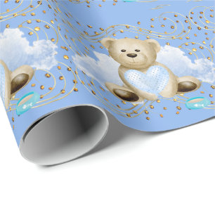 Teddy Bear en Heart Wrapping Paper Cadeaupapier