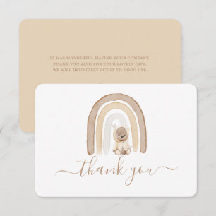 Teddy Bear en Rainbow bedankt je kaart