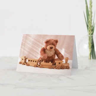 Teddy Bear en Speelgoed Train Kaart