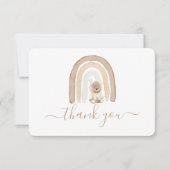 Teddy Bear et Rainbow carte de remerciements (Devant)