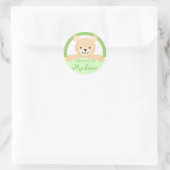 Teddy Bear Étiquette de la propriété (vert) (Sac)