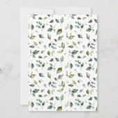 Teddy Bear Eucalyptus Greenery Baby shower Kaart (Achterkant)