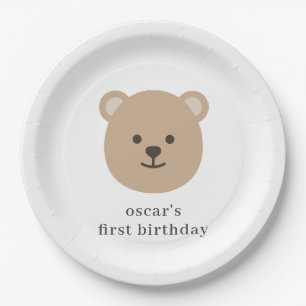 Teddy Bear Face Papieren Bordje