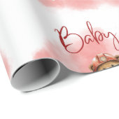 Teddy Bear Fireman Boy Baby shower Cadeaupapier (Rol Hoek)