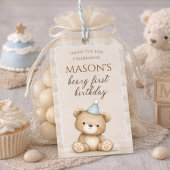 Teddy Bear First Birthday Invitation, Beary First  Cadeaulabel