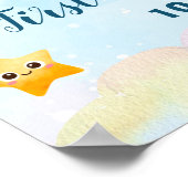Teddy Bear First Birthday Poster | Nursery & Party (Coin)
