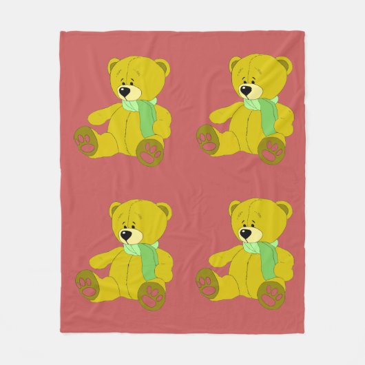 Teddy Bear Fleece Blanket (Voorkant)