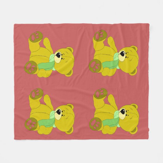 Teddy Bear Fleece Blanket (Voorkant (Horizontaal))