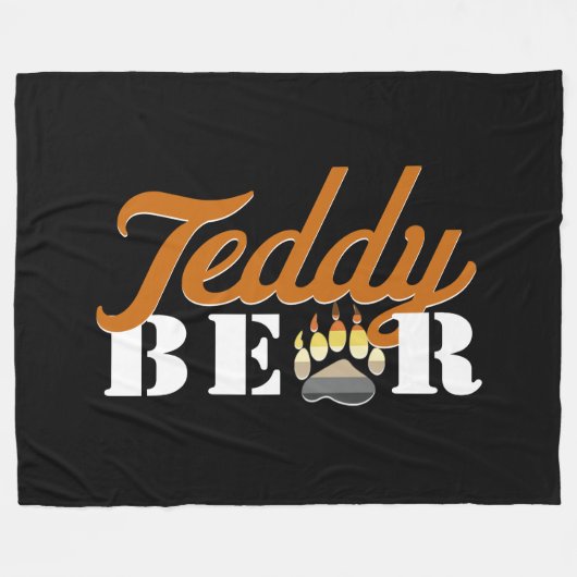 Teddy Bear Fleece Deken (Voorkant (Horizontaal))