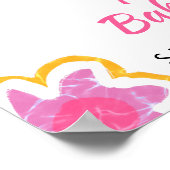 Teddy Bear Flower Floral Baby shower Affiche de bi (Coin)