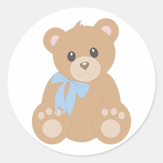 "Teddy Bear" for Boys Ronde Sticker (Voorkant)
