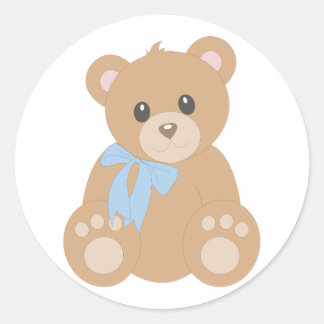 "Teddy Bear" for Boys Ronde Sticker