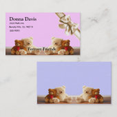 Teddy Bear Friends Set Visitekaartje (Voorkant / Achterkant)