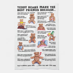 Teddy Bear Friends Towel Theedoek