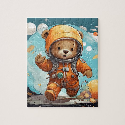 Teddy Bear gaat naar de ruimte, puzzel - puzzel" Legpuzzel (Verticaal)