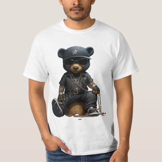 Teddy bear gangster t-shirt (Voorkant)