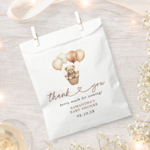 Teddy Bear Gender Neutral Baby shower Bedankt Bedankzakje